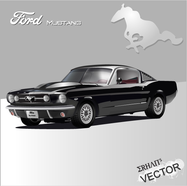 Ford Mustang 1965 - Vektör